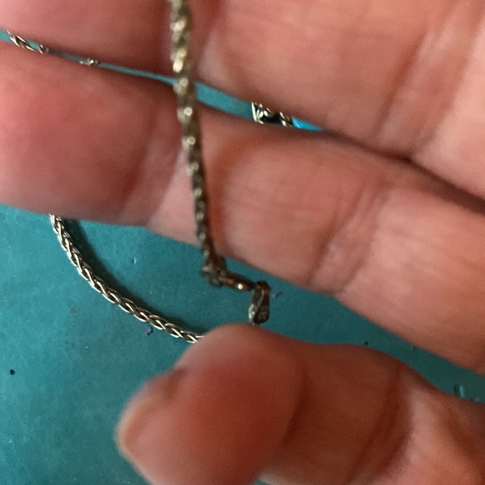 925 Sterling Silver Necklace with turquoise pendant - Picture 4 of 6
